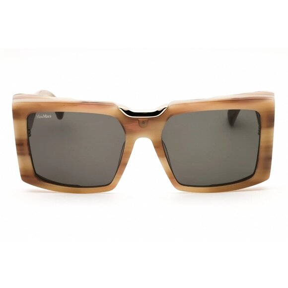 NEW MAX MARA SUNGLASSES BEIGE GREY WOMEN EYEWEAR MAX MARA MM0124 60A